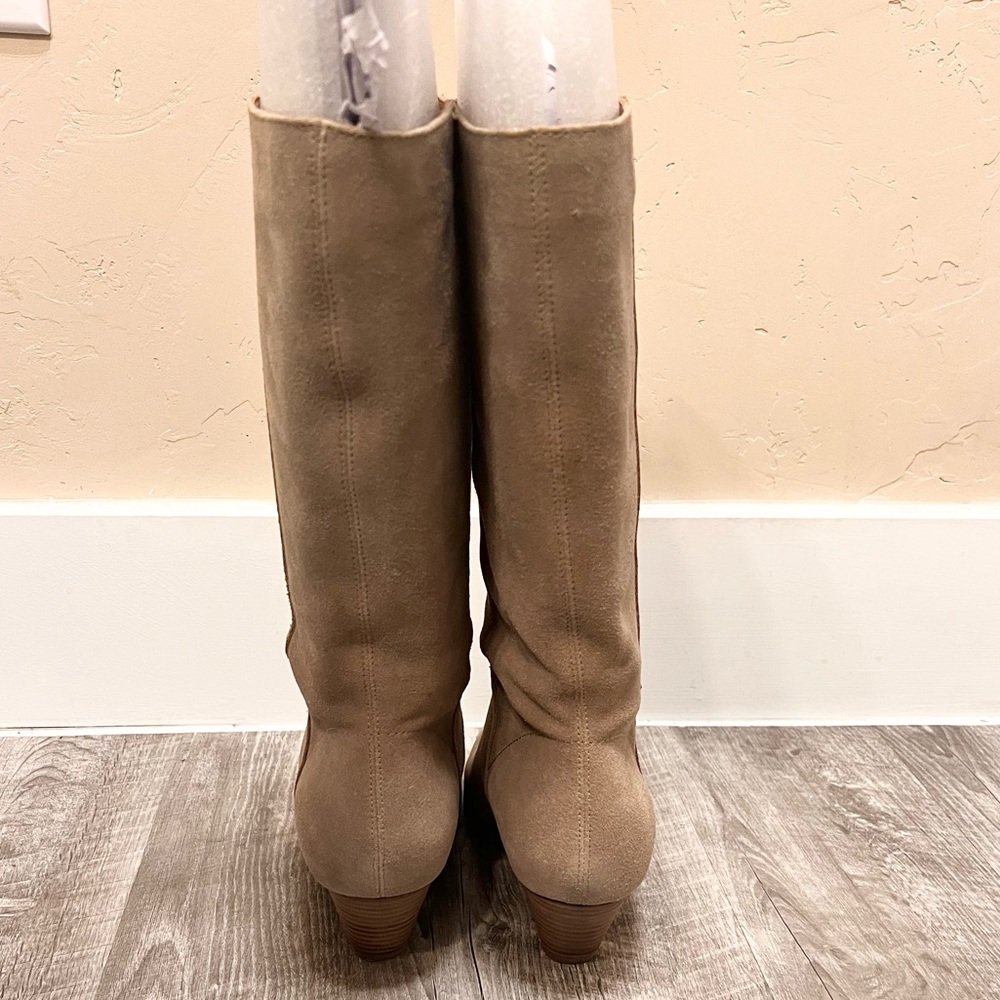 Lucky Brand Fukko Mid Calf Leather Suede Boots 8 - Picture 5 of 7
